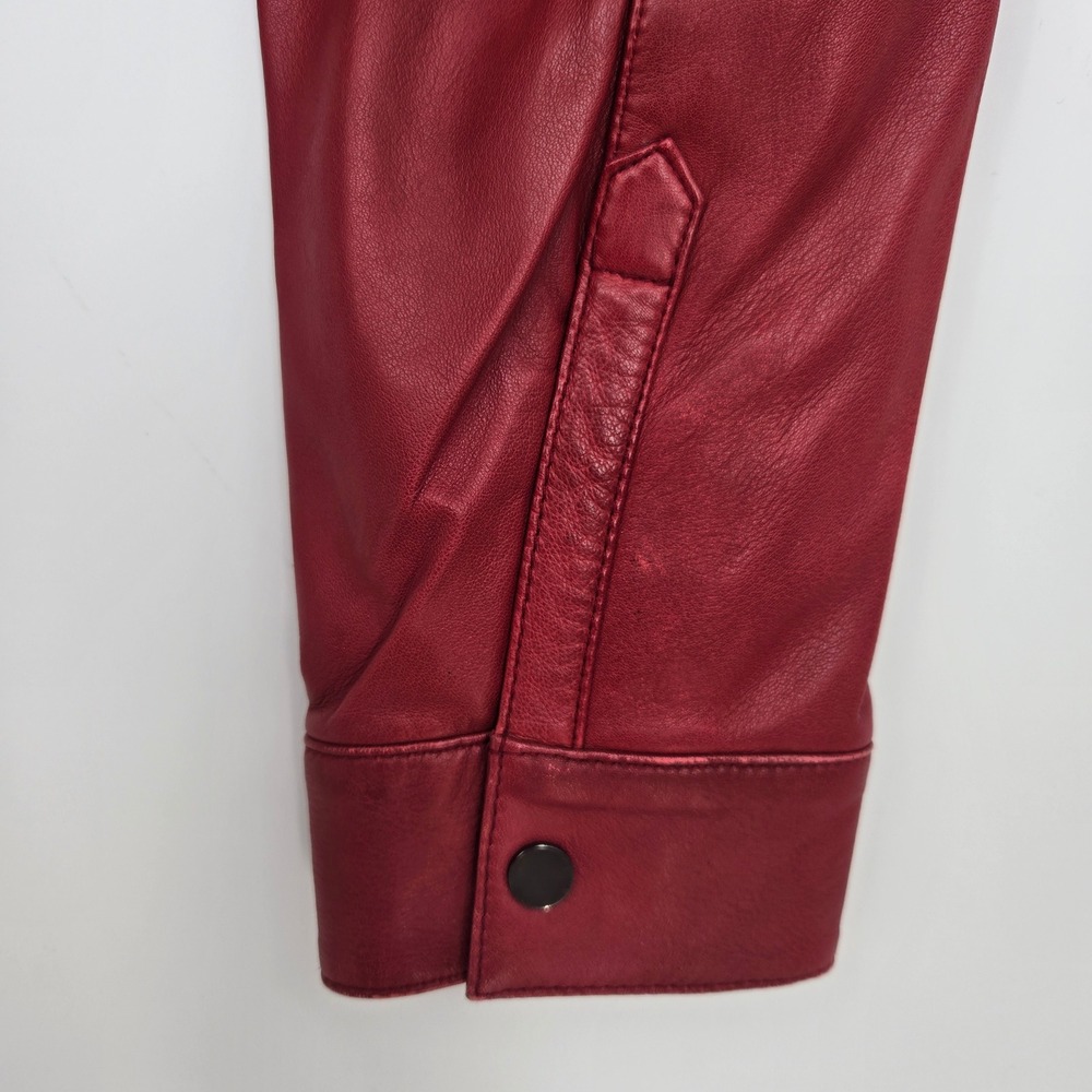 NWT $298 Scully Red Lamb Leather Shirt Jacket Womens S Western Quiet Luxury - Picture 12 of 12